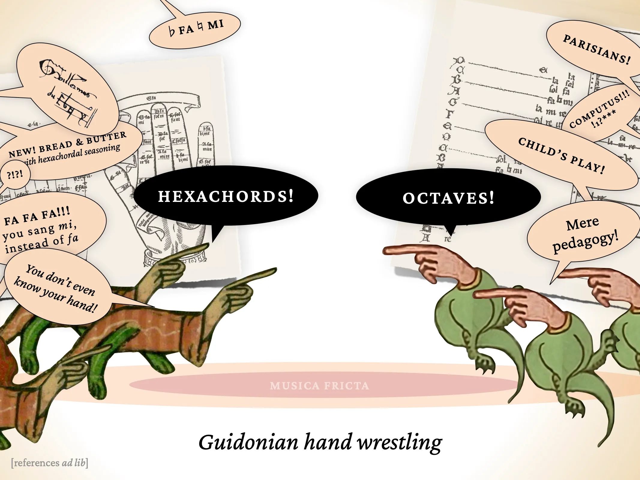 Guidonian hand wrestling