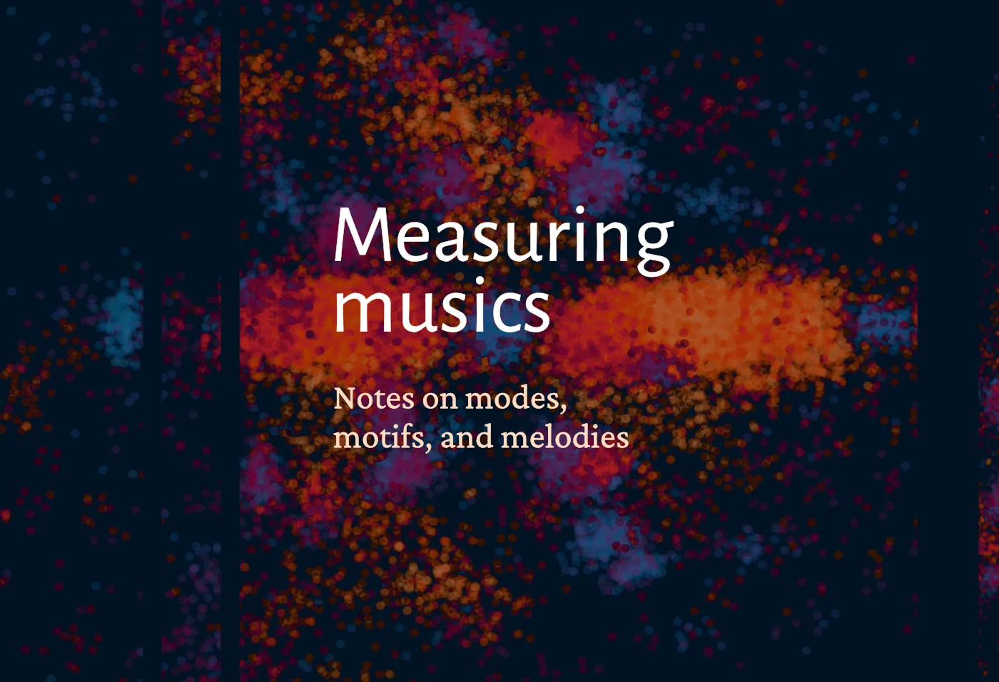 Cover of my PhD dissertation (Measuring Musics)